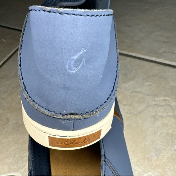 Women’s Olukai Blue Palm slip ons size 10 - Picture 5 of 9